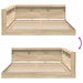 Pat bibliotecă cu raft Stejar sonoma 180 x 200 cm Lemn compozit - WALTI WALTI