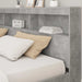 Pat bibliotecă Gri beton 180 x 200 cm Lemn compozit - WALTI WALTI