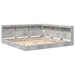 Pat bibliotecă Gri beton 180 x 200 cm Lemn compozit - WALTI WALTI