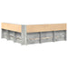 Pat bibliotecă Gri beton 180 x 200 cm Lemn compozit - WALTI WALTI
