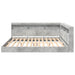 Pat bibliotecă Gri beton 180 x 200 cm Lemn compozit - WALTI WALTI