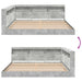Pat bibliotecă Gri beton 180 x 200 cm Lemn compozit - WALTI WALTI