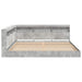 Pat bibliotecă Gri beton 180 x 200 cm Lemn compozit - WALTI WALTI