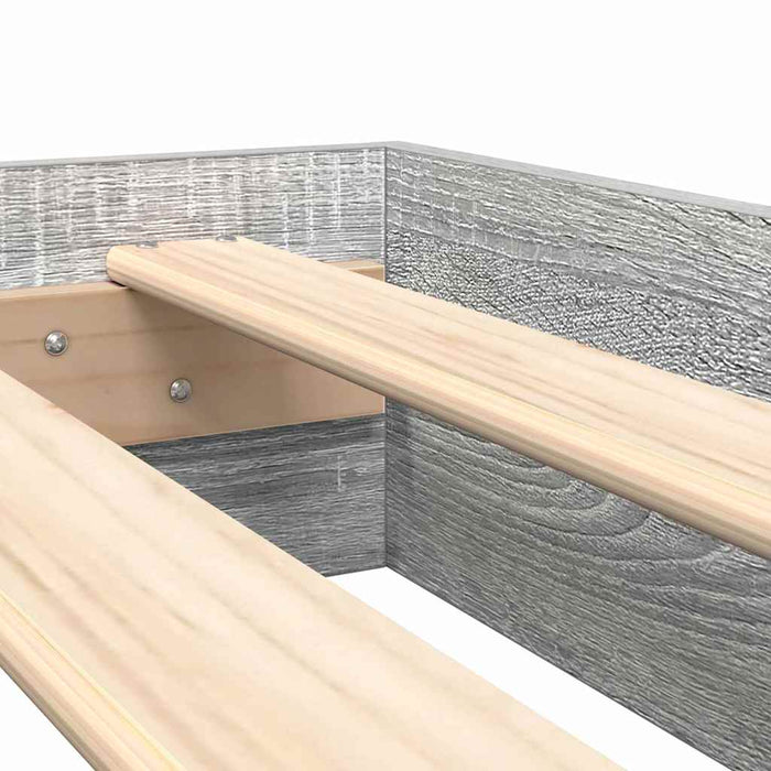 Pat bibliotecă sonoma gri 180 x 200 cm Lemn compozit - WALTI WALTI