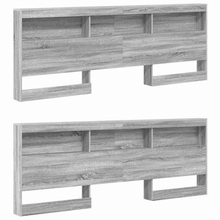 Pat bibliotecă sonoma gri 180 x 200 cm Lemn compozit - WALTI WALTI