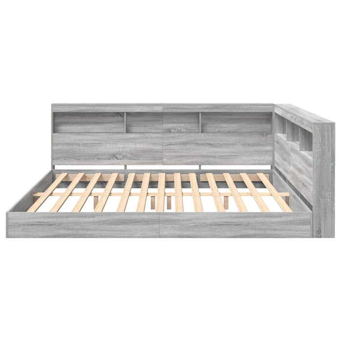 Pat bibliotecă sonoma gri 180 x 200 cm Lemn compozit - WALTI WALTI