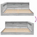Pat bibliotecă sonoma gri 180 x 200 cm Lemn compozit - WALTI WALTI