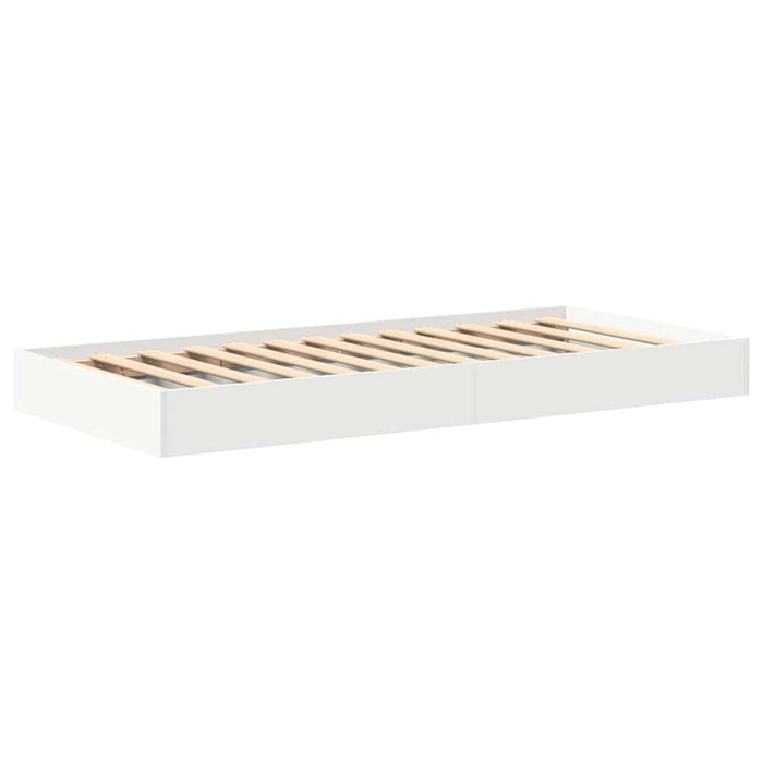 Pat bibliotecă cu headboard Alb 90 x 190 cm Lemn compozit - WALTI WALTI