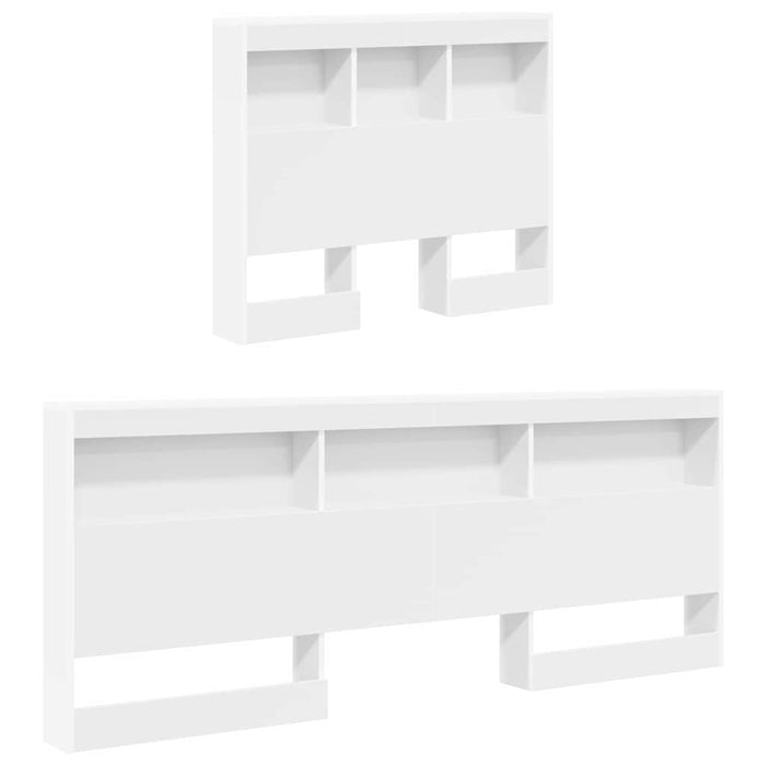 Pat bibliotecă cu headboard Alb 90 x 190 cm Lemn compozit - WALTI WALTI