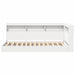 Pat bibliotecă cu headboard Alb 90 x 190 cm Lemn compozit - WALTI WALTI