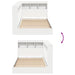 Pat bibliotecă cu headboard Alb 90 x 190 cm Lemn compozit - WALTI WALTI
