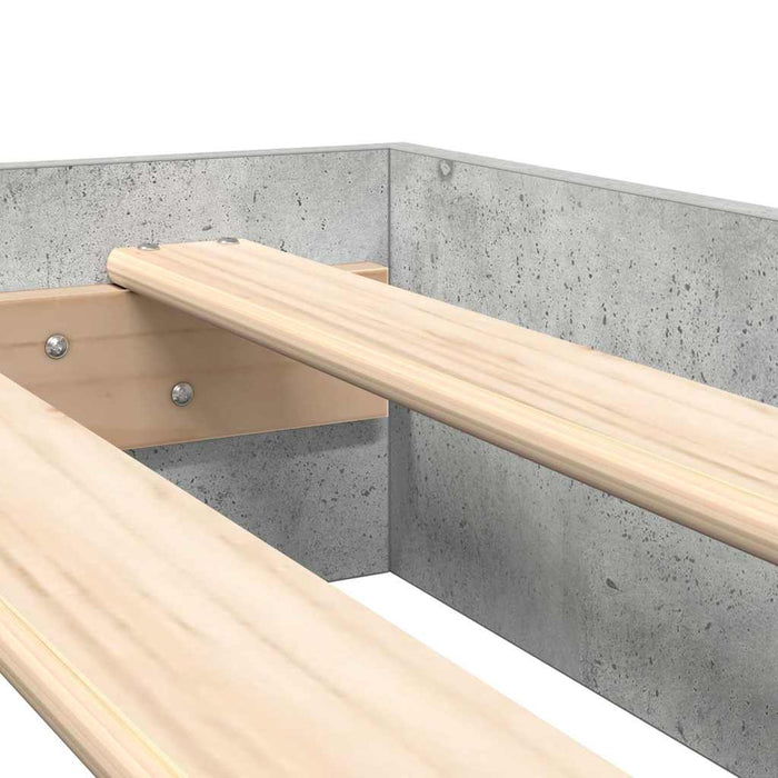 Pat bibliotecă Gri din beton 75 x 190 cm Lemn compozit - WALTI WALTI
