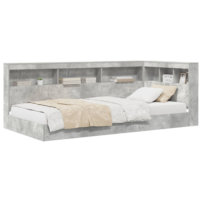 Pat bibliotecă Gri din beton 75 x 190 cm Lemn compozit - WALTI WALTI