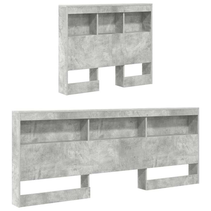 Pat bibliotecă Gri din beton 75 x 190 cm Lemn compozit - WALTI WALTI