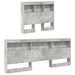 Pat bibliotecă Gri din beton 75 x 190 cm Lemn compozit - WALTI WALTI