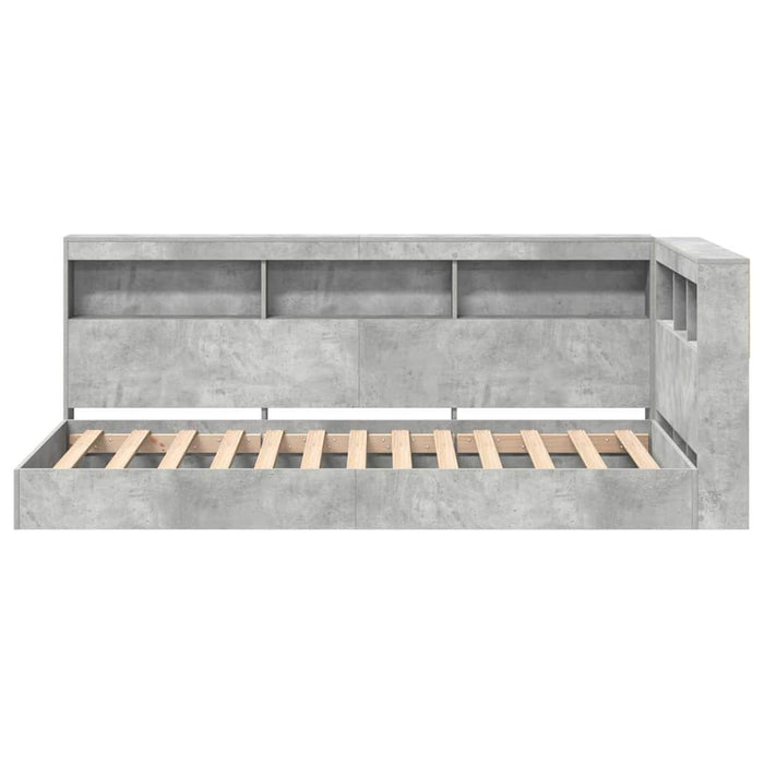 Pat bibliotecă Gri din beton 75 x 190 cm Lemn compozit - WALTI WALTI