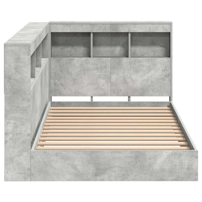 Pat bibliotecă Gri din beton 75 x 190 cm Lemn compozit - WALTI WALTI