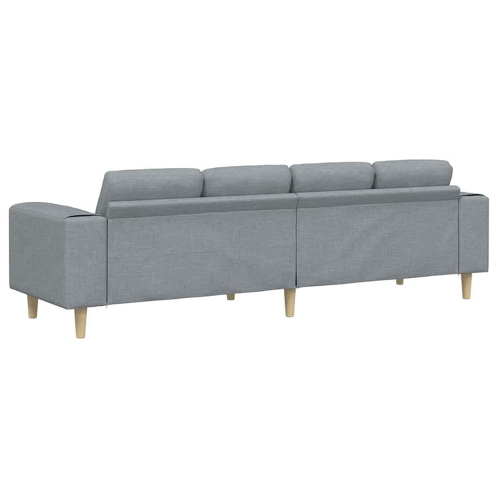 Set de canapea Gri deschis țesătură - WALTI WALTI