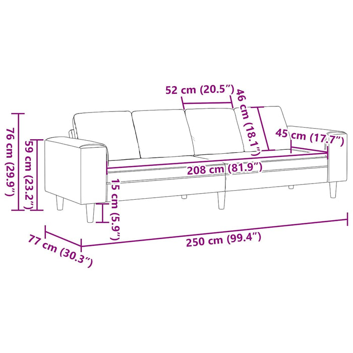 Set de canapea albastru Catifea - WALTI WALTI