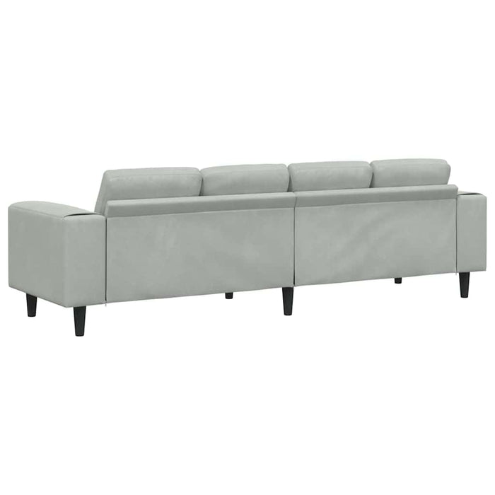 Set de canapea Gri deschis Catifea - WALTI WALTI