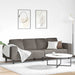 Sofa din material textil Gri deschis 208 cm Țesătură de catifea - WALTI WALTI