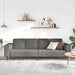 Sofa din material textil Gri deschis 208 cm Țesătură de catifea - WALTI WALTI