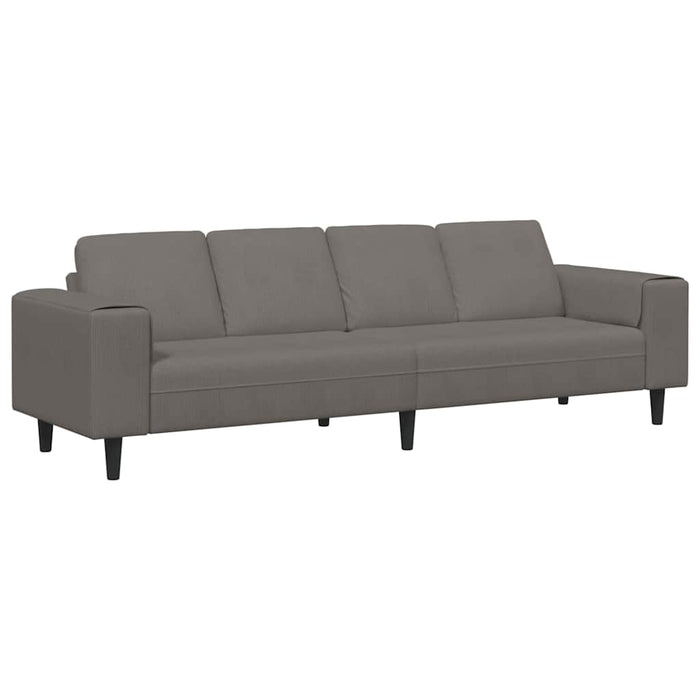 Sofa din material textil Gri deschis 208 cm Țesătură de catifea - WALTI WALTI
