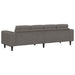 Sofa din material textil Gri deschis 208 cm Țesătură de catifea - WALTI WALTI