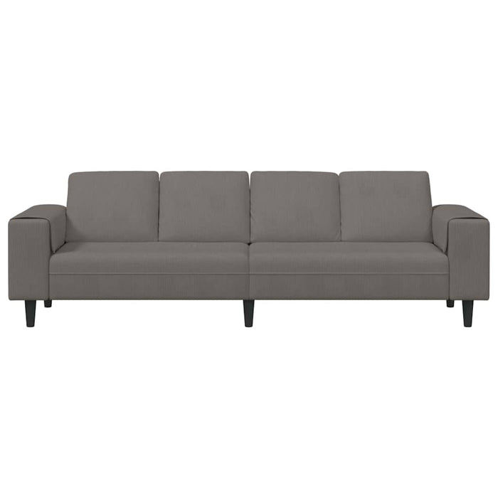 Sofa din material textil Gri deschis 208 cm Țesătură de catifea - WALTI WALTI