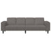 Sofa din material textil Gri deschis 208 cm Țesătură de catifea - WALTI WALTI
