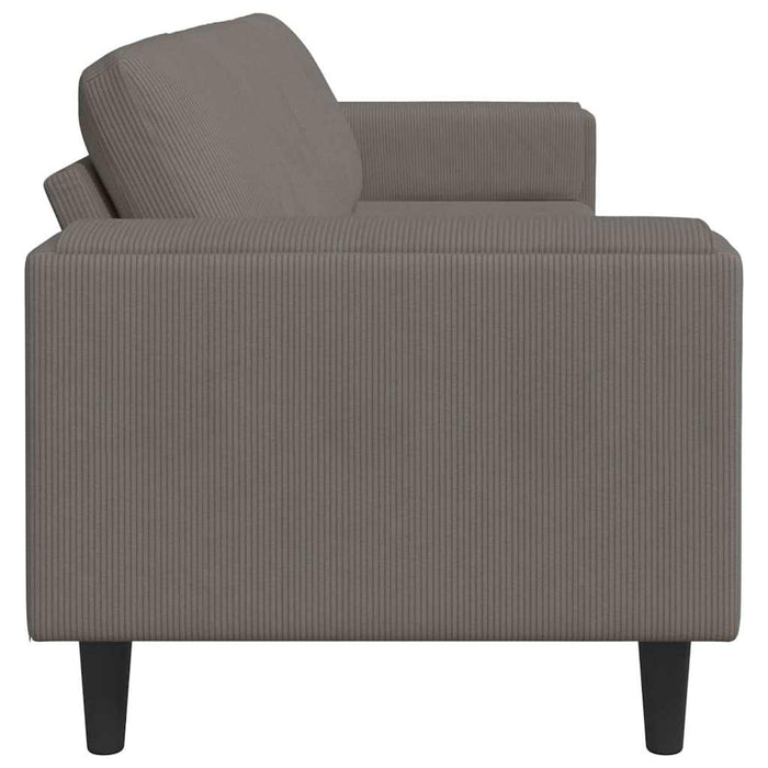 Sofa din material textil Gri deschis 208 cm Țesătură de catifea - WALTI WALTI