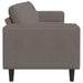 Sofa din material textil Gri deschis 208 cm Țesătură de catifea - WALTI WALTI