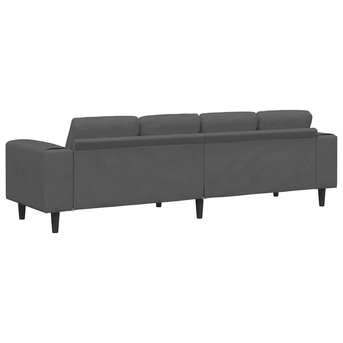 Sofa din material textil cu pernă Gri închis Țesătură de catifea - WALTI WALTI