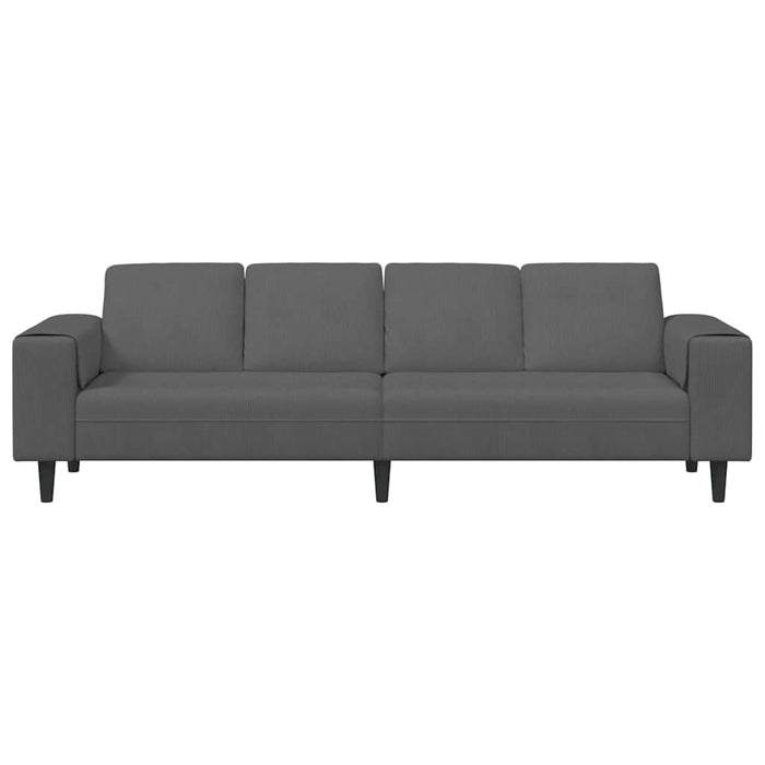Sofa din material textil cu pernă Gri închis Țesătură de catifea - WALTI WALTI