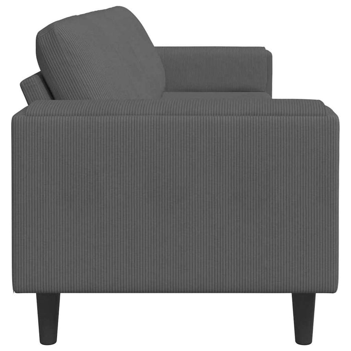 Sofa din material textil cu pernă Gri închis Țesătură de catifea - WALTI WALTI