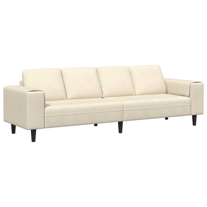 Canapea Crem 250 x 77 x 76 cm Țesătură din corduroy WALTI