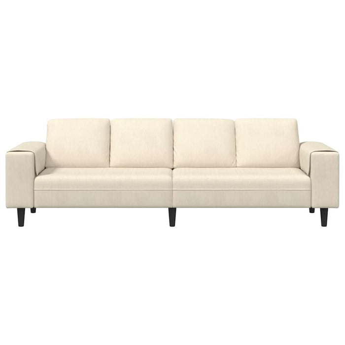 Canapea Crem 250 x 77 x 76 cm Țesătură din corduroy WALTI