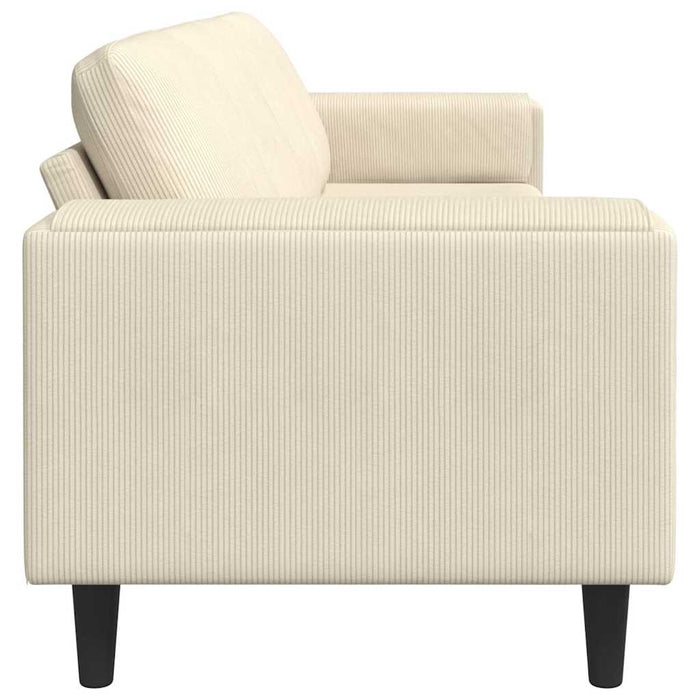 Canapea Crem 250 x 77 x 76 cm Țesătură din corduroy WALTI