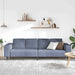Sofa din material textil cu pernă albastru 208 cm Țesătură de catifea - WALTI WALTI