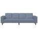 Sofa din material textil cu pernă albastru 208 cm Țesătură de catifea - WALTI WALTI