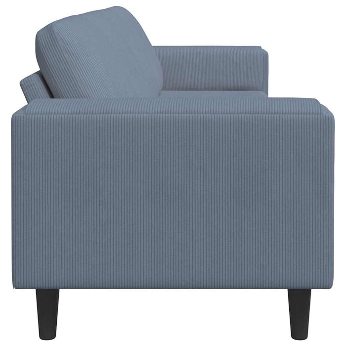 Sofa din material textil cu pernă albastru 208 cm Țesătură de catifea - WALTI WALTI