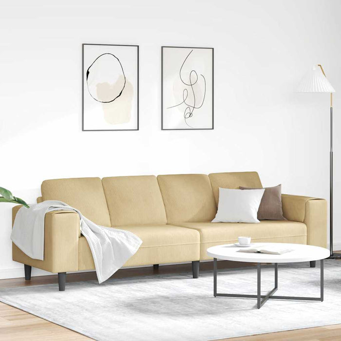 Sofa din material textil Gri Verde 208 cm Țesătură de catifea - WALTI WALTI