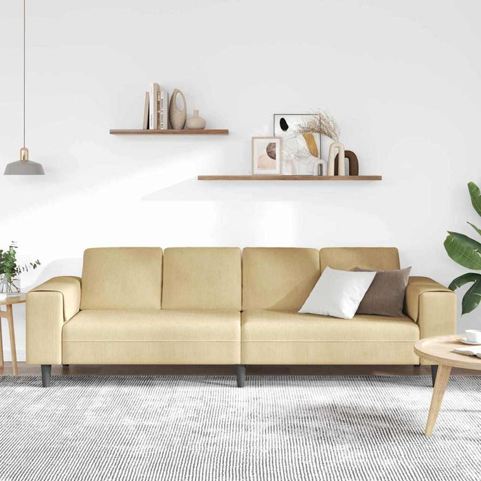 Sofa din material textil Gri Verde 208 cm Țesătură de catifea - WALTI WALTI