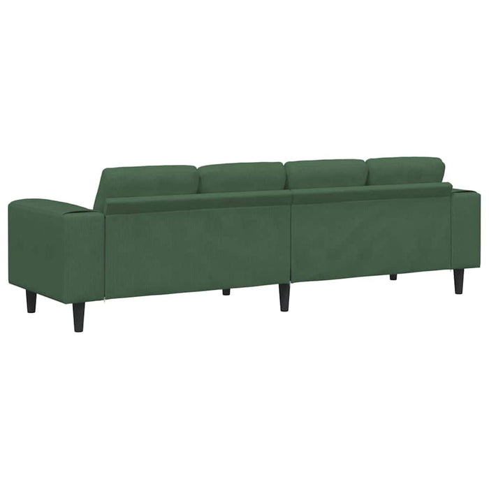 Canapea Verde închis 250 x 77 x 76 cm Țesătură din corduroy - WALTI WALTI