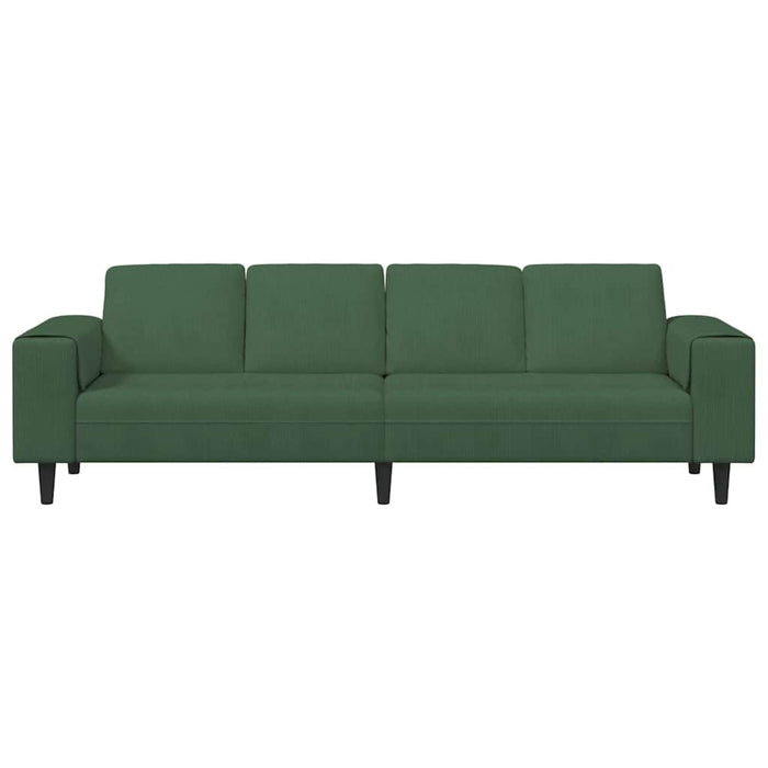 Canapea Verde închis 250 x 77 x 76 cm Țesătură din corduroy - WALTI WALTI