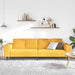 Sofa din material textil cu pernă Galben Deschis Țesătură de catifea - WALTI WALTI