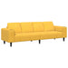 Sofa din material textil cu pernă Galben Deschis Țesătură de catifea - WALTI WALTI