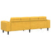 Sofa din material textil cu pernă Galben Deschis Țesătură de catifea - WALTI WALTI