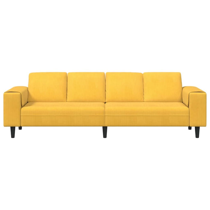 Sofa din material textil cu pernă Galben Deschis Țesătură de catifea - WALTI WALTI