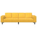 Sofa din material textil cu pernă Galben Deschis Țesătură de catifea - WALTI WALTI